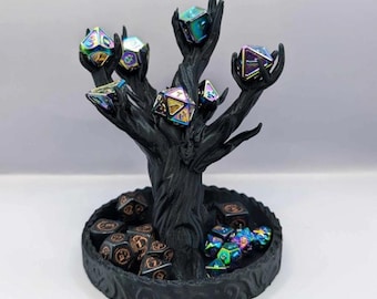 3D Printed Tree Dice Holder, Tree of Life - Paint It Yourself Dice Holder, Dice Tree, Dice Storage, Dice Display - Fantasy Dice Tower