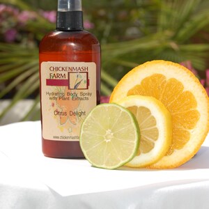 Hydrating Body Spray | Body Mist | Citrus Delight Essential Oil Mist from Chickenmash Farm