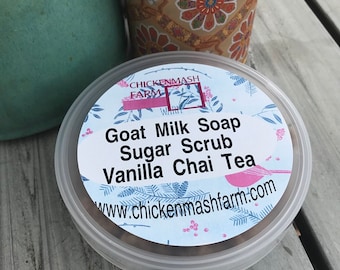 Goat Milk Sugar Scrub – 3‑in‑1 Soap & Body Polish | Handcrafted | Choose Your Scent