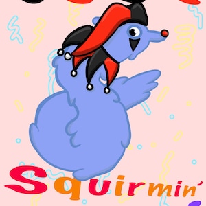Just Squirmin’ Around - Worm On A String Sticker: Water-Resistant Laptop Decal