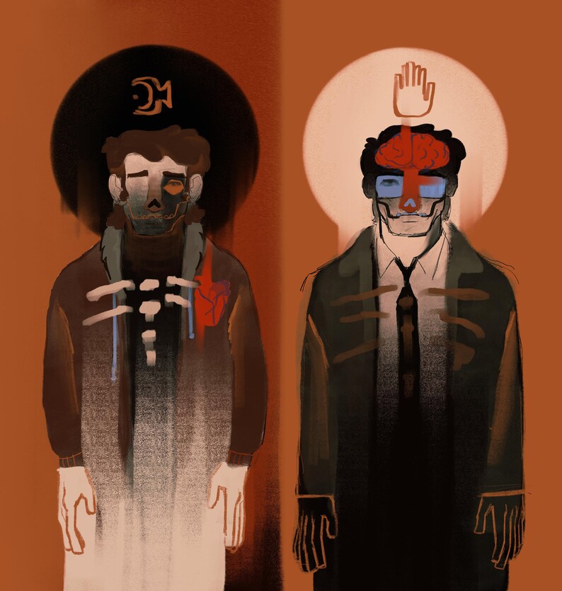 Stanley Pines and Stanford Pines Gravity Falls Giclee 5x5 Deep Matte ...