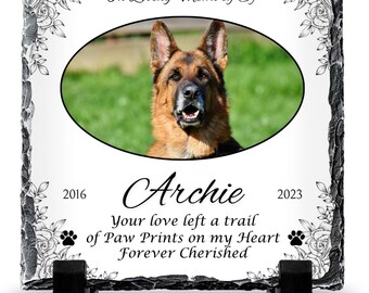 Placa conmemorativa personalizada para mascotas: agregue foto, nombre y fechas. Placa conmemorativa. Regalo personalizado por la pérdida de una mascota. Marcador de tumba personalizado para recordar a una mascota.