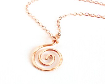 Swirl Slip Lead Necklace Silver-Pale Pink