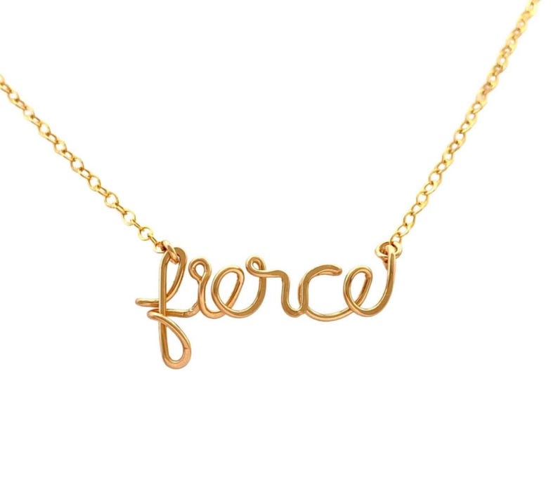Gold Name Necklace: Personalized Lowercase Wire Script Heirloom image 7