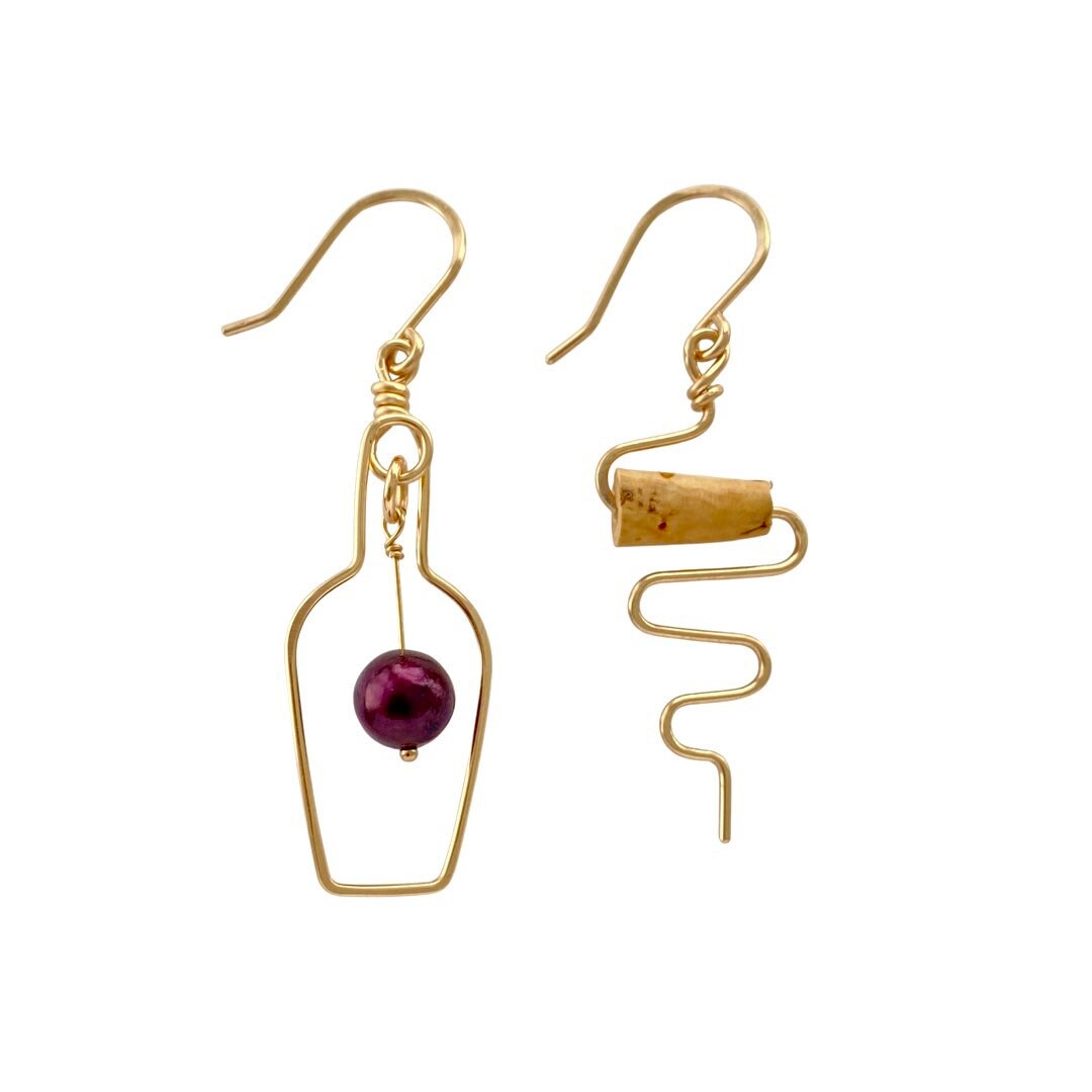 Wine Earrings. Wine Bottle Earrings and Cork Screw With Etsy