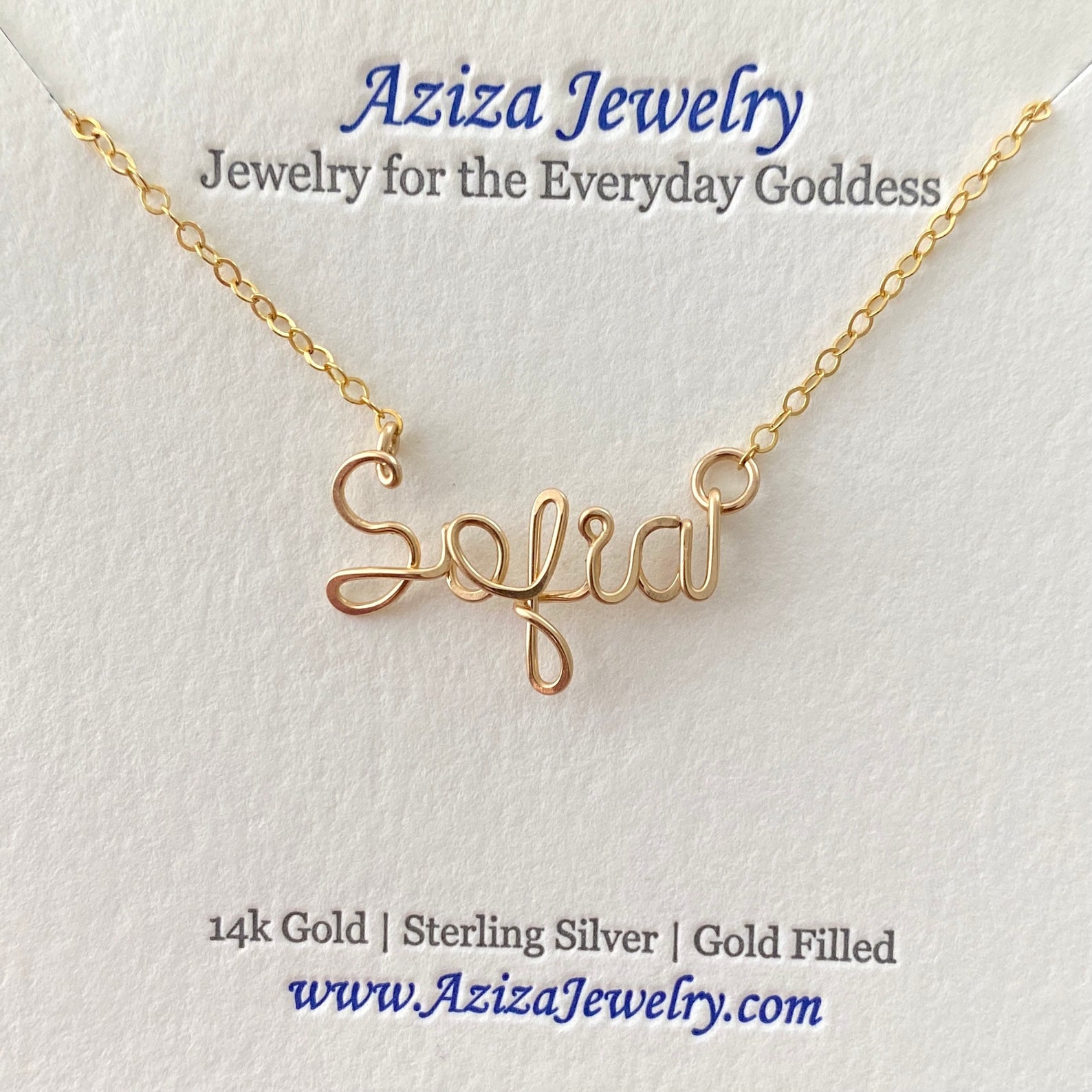Gold Child Name Necklace. Kids Name Necklace. Custom Girls Etsy