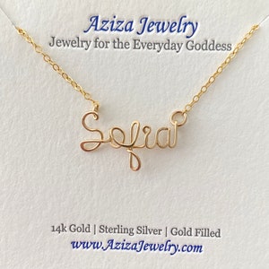 Child Name Necklace. Gold Kids Name Necklace. Custom Girls 14k Gold Filled Necklace. Girls Name Necklace image 5