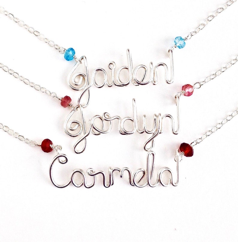 etsy child name necklace