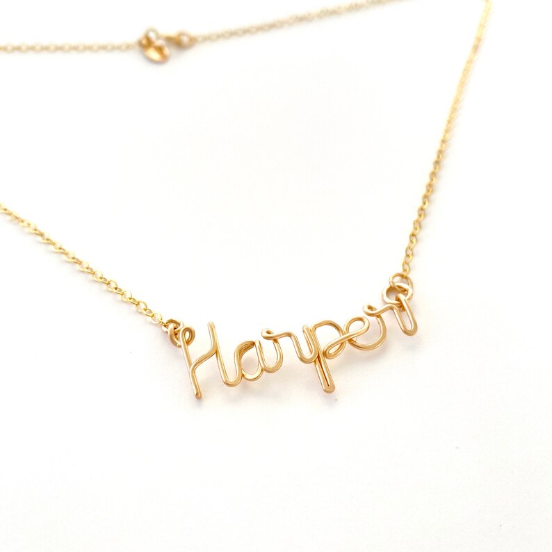 Gold Child Name Necklace. Kids Name Necklace. Custom Girls Etsy