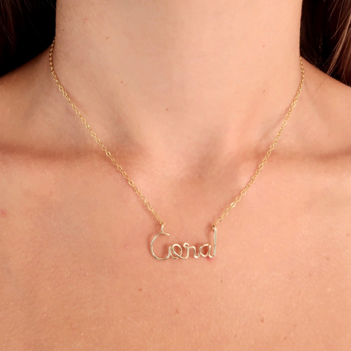 Rose gold personalized name necklace Clearance