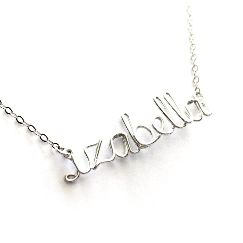 Personalized Sterling Silver Name Necklace: Custom Lowercase Script image 9