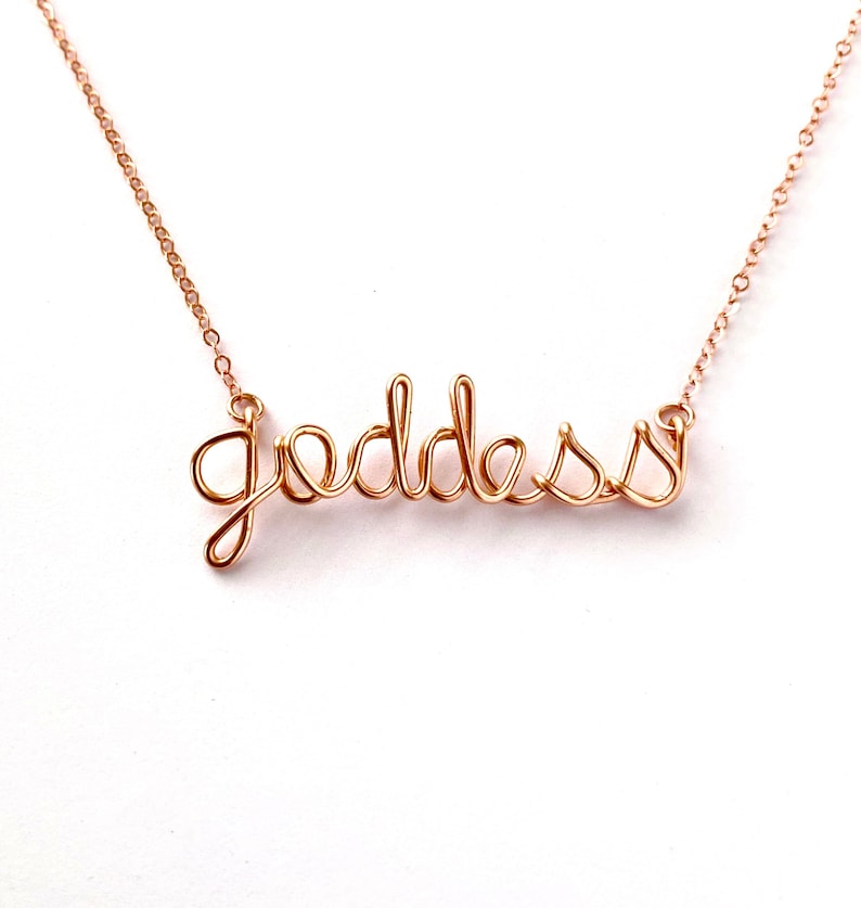 Goddess gold necklace Clearance