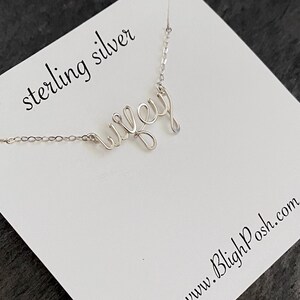 Personalized Sterling Silver Name Necklace: Custom Lowercase Script image 10