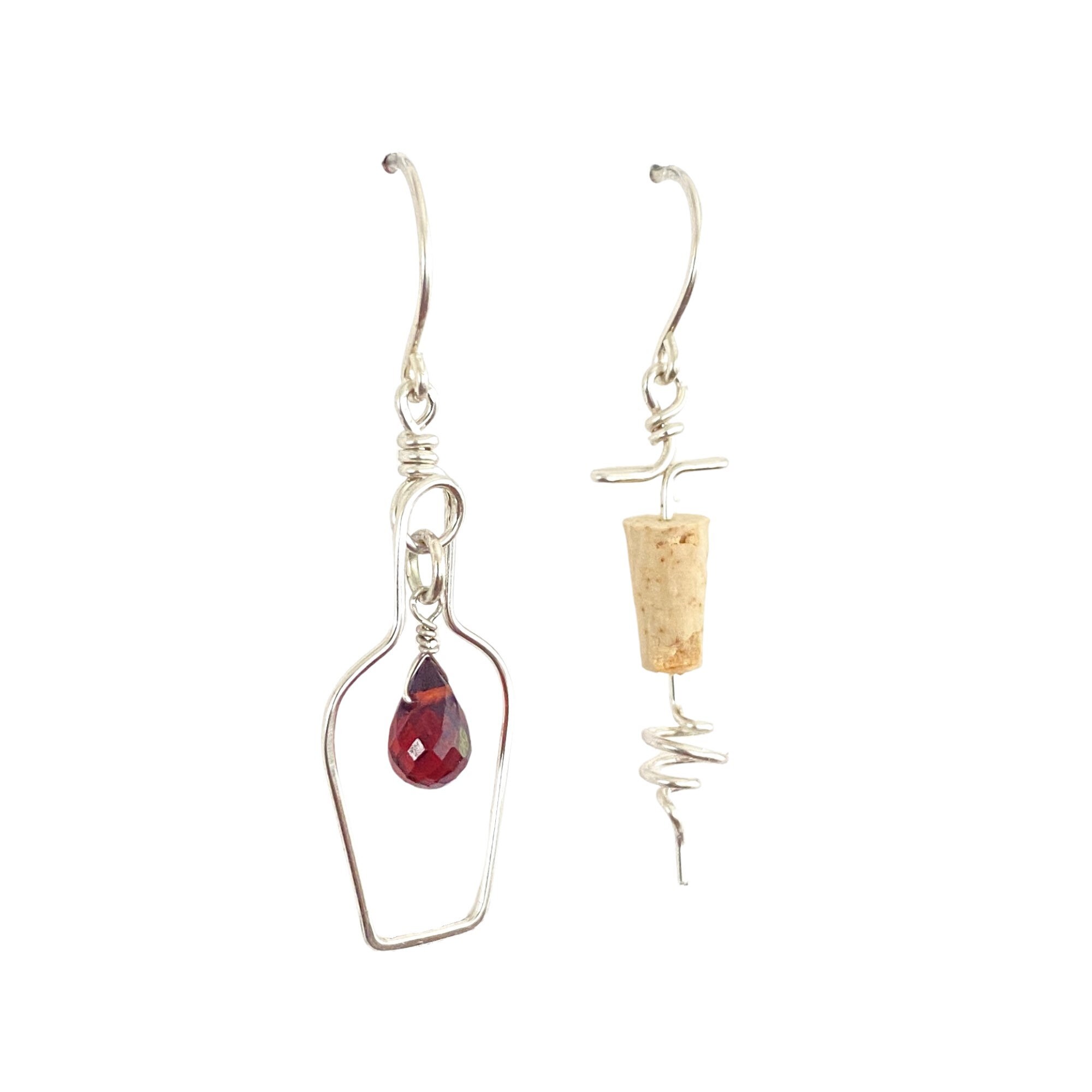 Orecchini gioiello in argento sterling 925 con pietra preziosa rosa