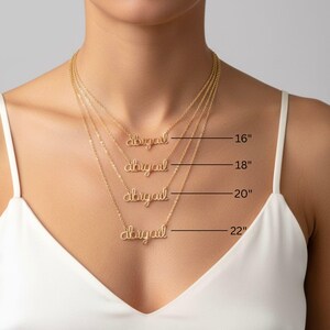 Gold Name Necklace: Personalized Lowercase Wire Script Heirloom image 2