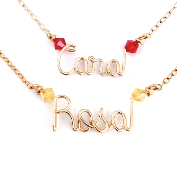 etsy child name necklace