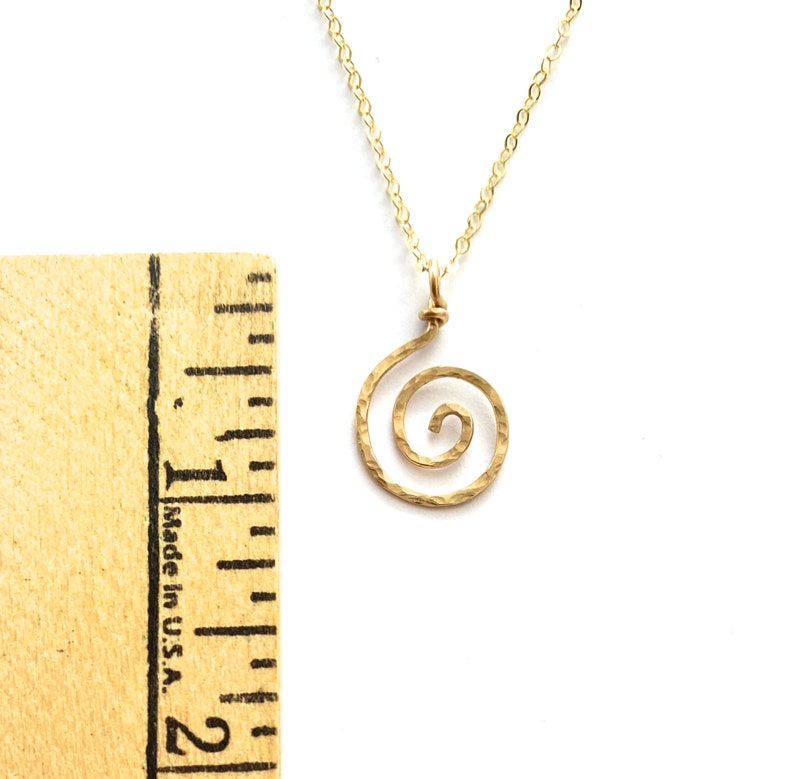 Gold Sun Swirl Pendant. Gold Spiral Necklace Pendant. 14k Gold Etsy