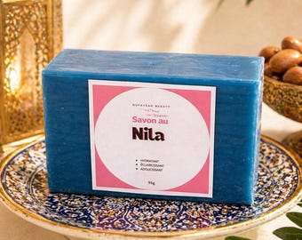 Savon Nila marocain artisanal – savon naturel visage et corps – soin peau sensible – cosmétique naturel
