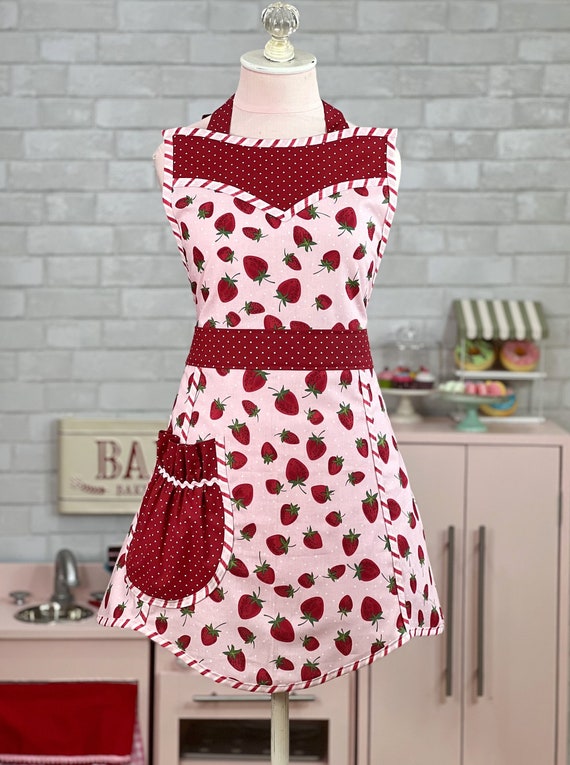 Women's Valentine's Apron, Mom Valentine Gift, Cute Retro
