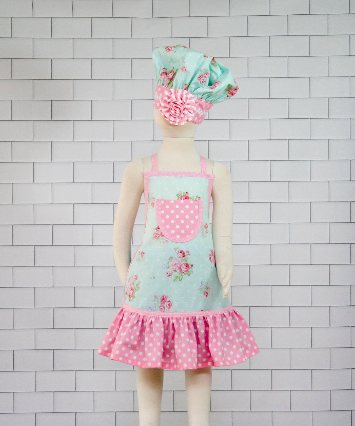 Kids Apron Girls Apron Set Childrens Aprons Child Apron Etsy