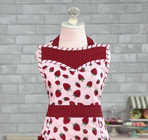 新品タグ付き★ AMERI BUTTON MOTIF APRON DRESS M Stonemountain & Daughter Fabrics