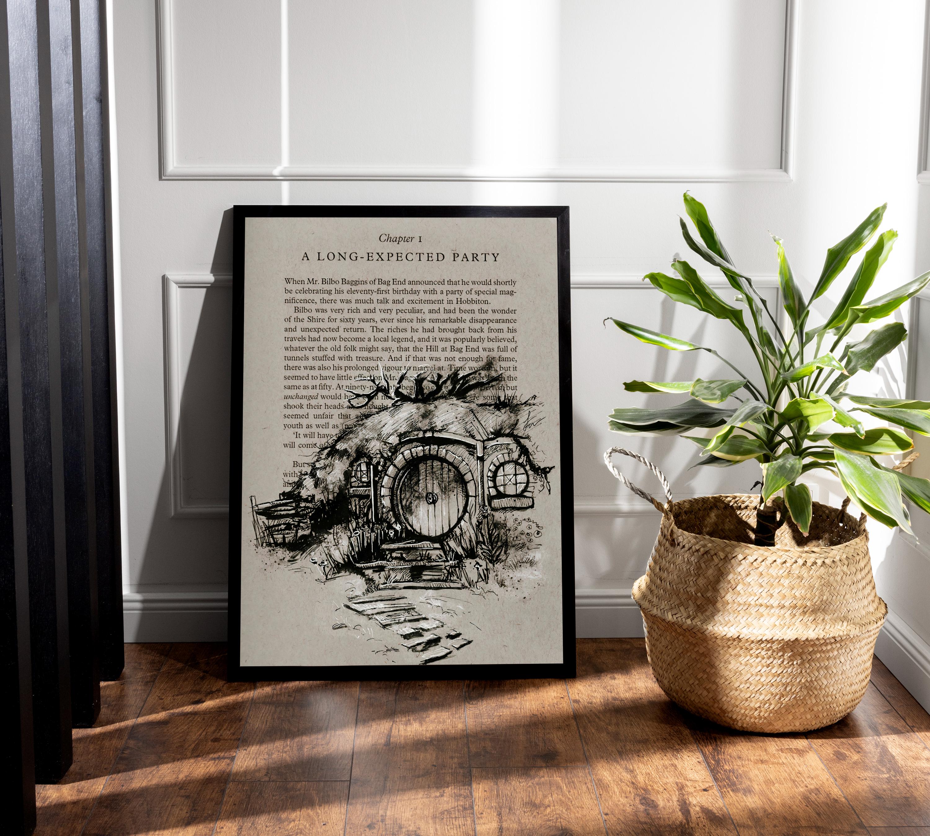 Lord of the Rings Art Hobbit Hole Poster Printable PDF, the Shire ...