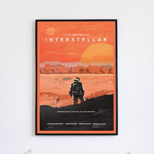 Interstellar Movie Poster Printable PDF, Interstellar by Christopher Nolan Digital Wall Art, Home Wall Decor