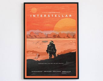 Interstellar Movie Poster PDF zum selbst ausdrucken, Interstellar by Christopher Nolan, Digital Art, Home Wall Decor