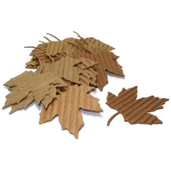 Maple Leaf Die Cut Upcycled Kraft Corrugated Coffee Sleeves