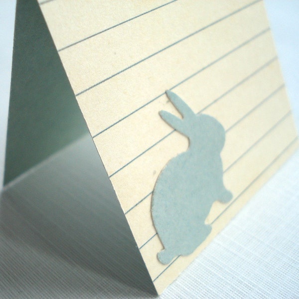 Bunny Rabbit Mini Cards on Lined  Card Stock