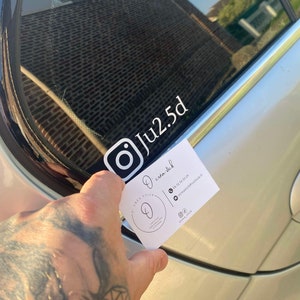 Stickers Personnalisés Réseaux Sociaux @Nom d'Utilisateur pour Véhicules | Parfaits pour la Promotion de Vos Réseaux Sociaux