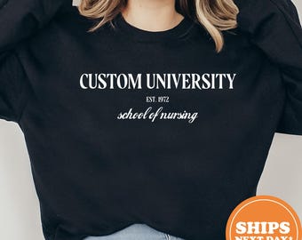 Custom College Hoodie, Personalized University Sweatshirt, Cozy Pullover, College Sweatshirt,