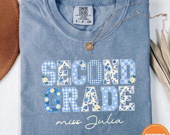 Second Grade Teacher Shirt, 2nd Grade Teacher Tee, Elementary Teacher Gift, Back To School Shirt