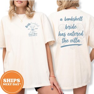 Bombshell Bride Shirt, Bachelorette Party Shirt, Villa Bachelorette Tee, Bride Vacation Shirt