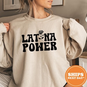 Latina Power Hoodie / Chingona Sweatshirt / Girl Power Pullover / Latina AF Crewneck / Mexican Heritage Top / Spanish Quote Shirt