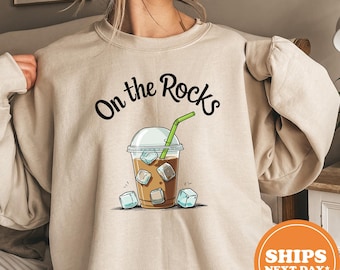 Iced Coffee Sweatshirt / Coffee Lover Hoodie / Funny Barista Crewneck