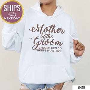 Personalized Hen Party Hoodie/ Team Bride Sweatshirt/ Custom Bachelorette Hoodie/ Comfort Colors Sweatshirt/ Bride Squad Hoodie/ Hen Do Gift