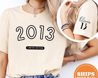 Personalized 13th Birthday Shirt, 2013 Limited Edition Tee, Custom Teen Birthday T-Shirt