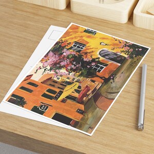 Cartoline artistiche affascinanti, stampe d'arte vintage, souvenir di viaggio, regali per la casa, cartoline floreali, oggetti d'arte da collezione