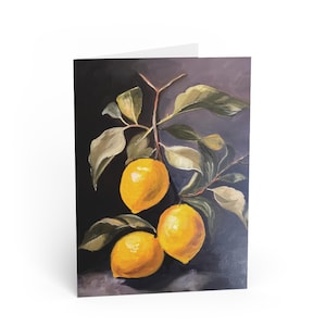 Lemon Blossom Greeting Cards - Brighten Your Day, Perfect for Any Occasion, Anniversaries, Thank You, Birthday Greetings, Cheery Notes