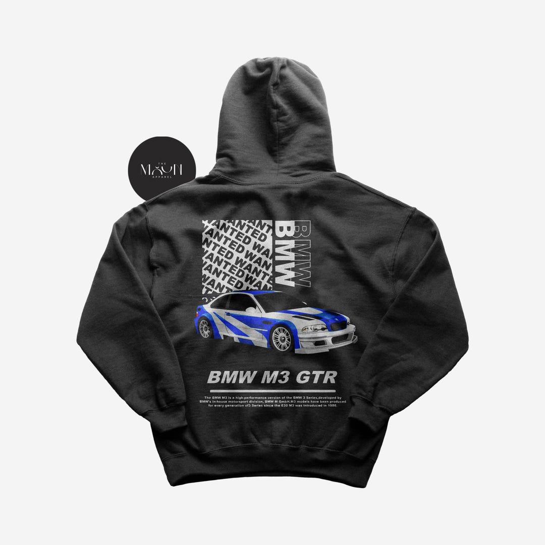 Limited BMW M3 Gtr Hoodie - BMW Car Hoodie - BMW M3 E46 Hoodie - Beamer ...