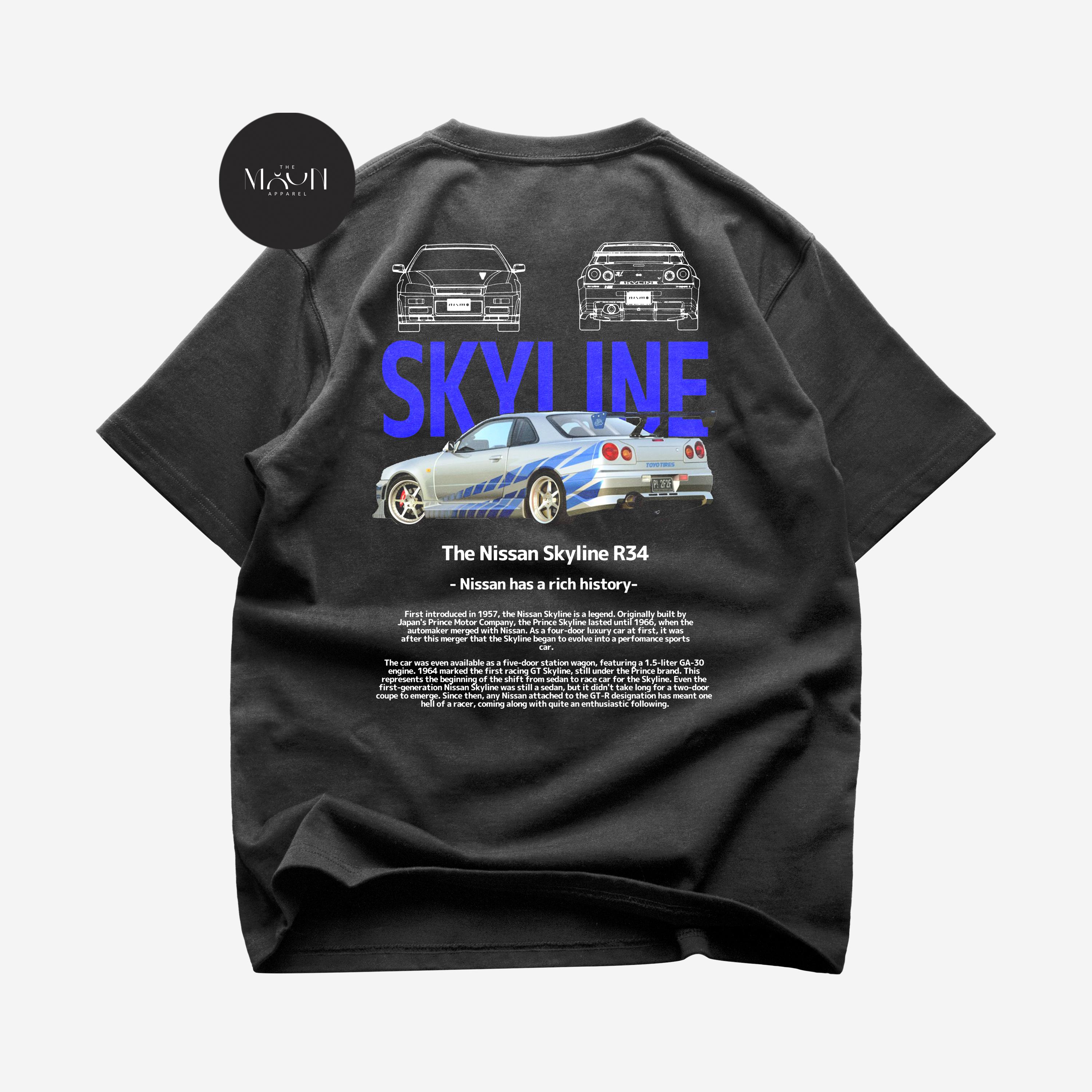 Limited Nissan Skyline T-Shirt - Skyline GTR R34 Tee -Paul Walker Shirt - JDM Car Tee - Skyline R34 Shirt -Japanese Car Tee -Car Lover Gift