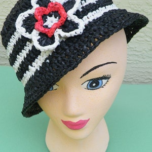 Plarn Cloche Hat with Flower crochet pattern ...a Treasury featured item image 4
