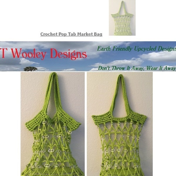 PDF Pattern - Crochet Pop Tab Market Bag