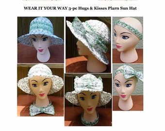 Plarn Hat - Sun Hat with wide brim crochet pattern