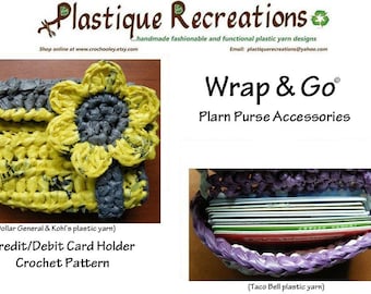 Plarn Wrap and Go Card Holder crochet pattern ...written for plastic yarn but is all yarn friendly