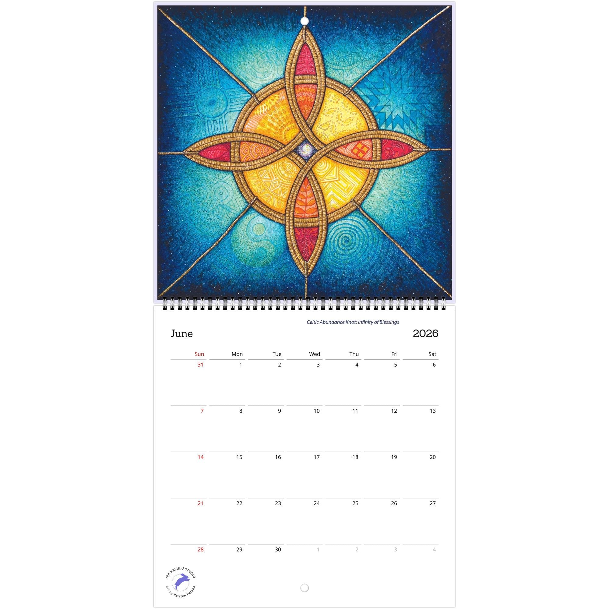 Math Shape Calender Sacred Geometry and Healing Symbols 2026 Square Wall Calendar (USA & CA ...