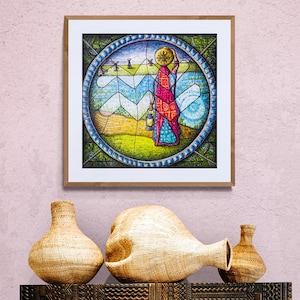 Download digitale del segno zodiacale dell'Acquario, arte stampabile dell'astrologia, decorazione da parete del tema natale dell'Acquario, arte dell'oroscopo, download immediato