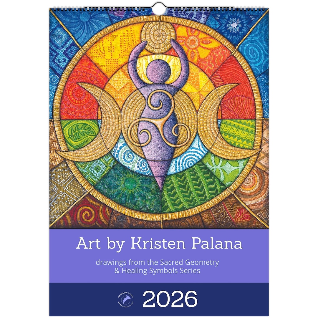2026 Sacred Geometry Calendar: Maximalist Healing Art, A3 Size (EU and ...