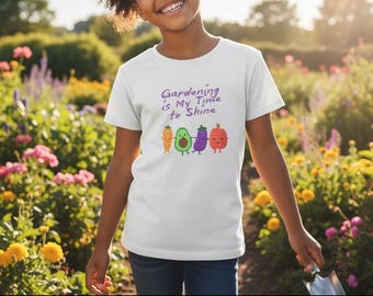 Tuinieren Kinder T-shirt - Tuinieren is mijn moment om te stralen